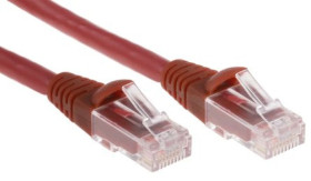 Kabel kategorii 6, Czerwony, Wtyk RJ45/męski RJ45dł.: 10m, mat. koszulki: LSZH