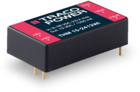 DC converter, 9-36 VDC, 15 W, 1 output, 15 VDC, 88 % efficiency, THM 15-2413WI