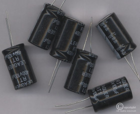 100uF/400V/105C 18x32mm LEAGUER KONDENSATOR ELEKTROLITYCZNY