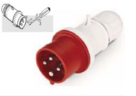 Wtyka SCAME ze zmianą faz 16/4,