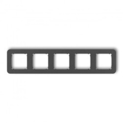 MINI Ramka uniwersalna pięciokrotna zaokrąglona z tworzywa grafitowy 11MRTZ-5