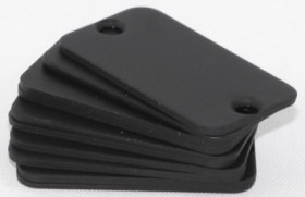 End plate, aluminum, (L x W x H) 42.43 x 22.93 x 1.63 mm, red, 1455DALRD-10