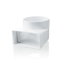 Kolano łącznikowe 110x54/100mm białe WP030