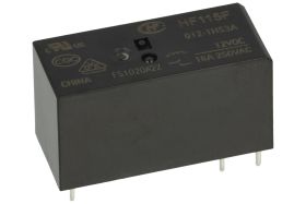 Przekaźnik; elektromagnetyczny miniaturowy; HF115F-012-1HS3A; 12V; DC; 1 styk zwierny; 16A; 250V AC; do druku (PCB); do gniazda;