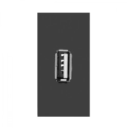 NOEN USB data. gniazdo modułowe 22.5x45mm USB data 2.0. piny. czarne OR-GM-9010/B/USBDATA