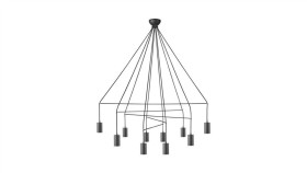 Nowodvorski Lampa Wisząca Imbria Gu10 X 10 Stal Lakierowana Przewód W Oplocie...