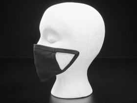 Adafruit Simple Black 3-Layer Cotton Mask - Child Size
