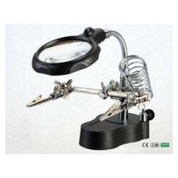 TRZECIA REKA UCHWYT MONTAŻOWY Z LUPĄ PODŚWIETLENIE LED PODSTAWKA PES0046