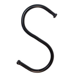 Haczyk typu S - 2,5' czarny - Wieszak metalowy - Hak