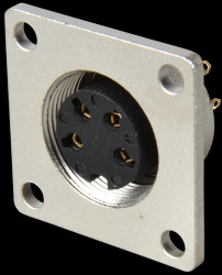108090 Panel-mounted coupler, flange, IP68, 4-pin