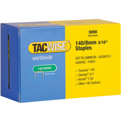 Tacwise 0341 140 Galvanised Staples 8mm (Pack 5000)