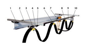 Wózek zabierakowy, kable płaskie Towing trolley flatcable 62200420
