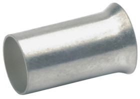 Uninsulated wire end ferrule, 2.5 mm², 10 mm long, DIN 46228-1, silver, 7310V