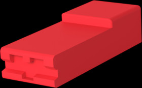 Insulating housing for 6.35 mm, 1 pole, PA, red, 926539-2