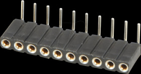 154-010-1-50-00 Precision socket, angled, RM 2.54, 10-pole