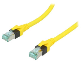 Patch cord S/FTP 6 linka Cu PUR żółty 1,5m 26AWG Żyły: 8 09474747110
