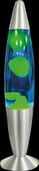 50961 LED lava lamp, 20 W, 339 x 62 mm, yellow wax + blue liquid