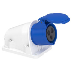 Gniazdo 16A Gniazdo 200 → 250 V 2P + E Schneider Electric Szary Montaż ścienny IP44