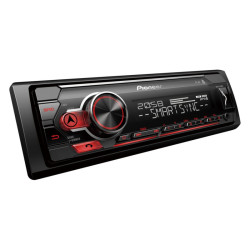 Radio samoch.PIONEERMVH-S410BT USB+BT+IPHON czerwone Bluetooth