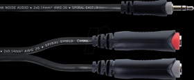 EY 0,3 WGG Y-adapter cable, 3.5-mm stereo jack > 2x 6.3 mm mono sockets, 0.