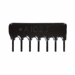 Drabinka rezystorowa 7x 1K A7P-1K A102J matryca szeregowa 1/8W 5% SIP-7