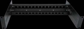EX-6090 19" DIN rail panel, 2U, black
