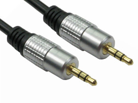 Złącze AUX złącze A: Jack stereo 3,5 mm złącze B: Jack stereo 3,5 mm długość 2m RS PRO Czarny rodzaj A Męskie rodzaj B