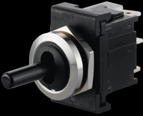 01828.1301-02 Toggle switch, 1-pin, changeover switch, black