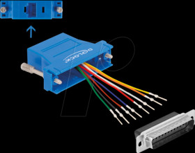 66648 Adapter Sub-D 25Pin St. &gt; RJ45 Bu. Mounting kit blue