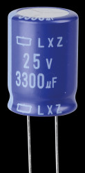 ELXZ250ELL332MM25S Elko radial, 3300 µF, 25 V, 105°, Low ESR, 18 x 25 mm, RM 7.5
