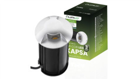 Lampa Najazdowa Dogruntowa Schodowa 3X3w Led Ip44 Srebrna Kapsa Lumiled