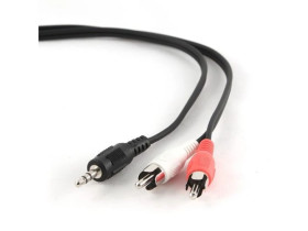 Kabel minijack (M) - 2xRCA (2xCinch) (M) 1,5m CA-MJRC-10CC-0015-BK