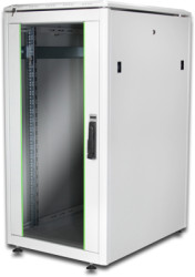 Server cabinet, 22 U, (H x W x D) 1164 x 600 x 800 mm, IP20, sheet steel, light gray, DN-19 22U-6/8-1