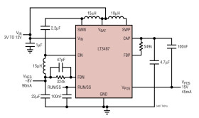 Boost and Inverting Switching Regulator for CCD Bias