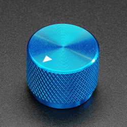 Anodized Aluminium Machined Knob - Blue - 20mm Diameter