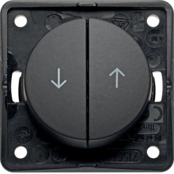 Integro Łącznik żaluzjowy wieloklawiszowy przyciskowy z nadrukiem symbolu /Strzałka/ czarny granit mat 936532545