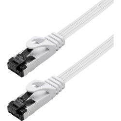 Maxtrack TI55-5L RJ45 Patch Cable CAT 8.1 U/FTP 5m White Flat Ribbon