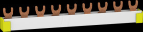 R9XFH309 Resi9 busbar fork, 3P, 9 TE, 63A, can be cut to length