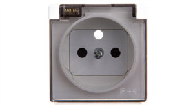 Simon 82 Pokrywa Bryzgoszczelna Gniazda Z/U Ip44 Z Klapką Dymną Biała 82068Kd-30