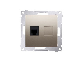 SIMON 54 Gniazdo telefoniczne 2xRJ12 złoty mat DT1.01/44 KONTAKT SIMON