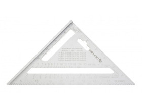 Kątownik aluminiowy ciesielski (dachowy) 185mm grubość 4mm skala calowa HT4M216 HOEGERT
