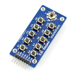 Klawiatura - matryca 2x5 tact switch + joystick - Waveshare 5650