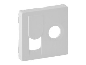 VALENA LIFE Plakietka gniazda męskiego tv + rj45 biała 754830 LEGRAND