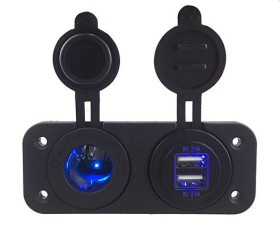 LAD. SAMOCH. 2X 5V 2.1A PLUS GN.ZAPALN.