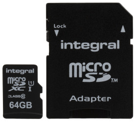 Karta Micro SD MicroSDXC, 64 GB Nie, Integral Memory ultimaPRO 0 → +60°C