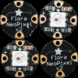 1260 Developer boards - Flora RGB Smart NeoPixel, 4-pack, WS2811