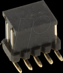 46-7072-010-10-00-00-PPST SMT header RM 1.27mm, upright, 2 row, 10-pin