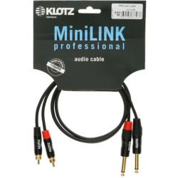KLOTZ Kabel Audio 2x Jack 6,3mm Mono (wtyk) / 2x RCA Cinch (wtyk) 0,9m