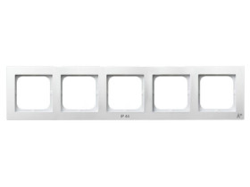 AS ANTYBAKTERYJNY Ramka 5 pięciokrotna do wyłączników IP-44 produkt zawiera szkło fosforanowo-srebrowe RH-5GA/00 OSPEL