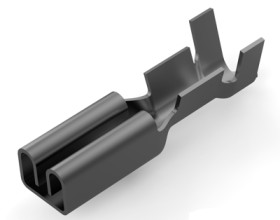 Uninsulated flat plug sleeve, 2.8 x 0.51 mm, 0.51 to 1.65 mm², AWG 20 to 15, phosphor bronze, tin-plated, 925544-2